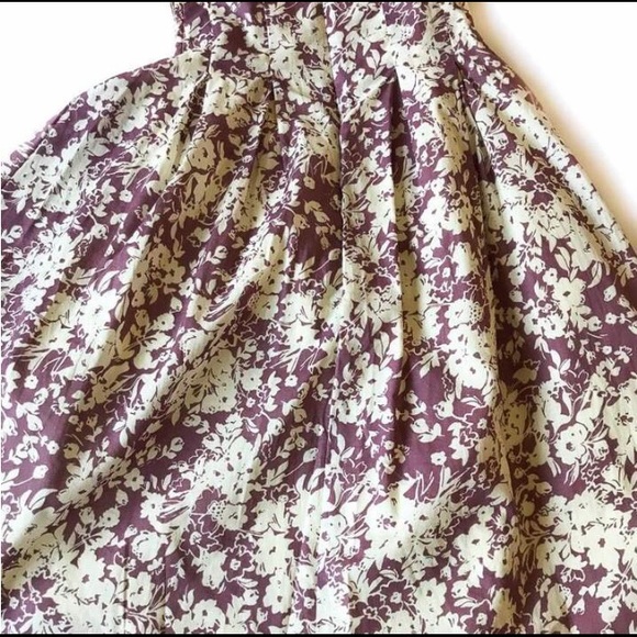 Puce Pink Pleated Waistline Print Sleeveless Dress - Picture 6 of 6